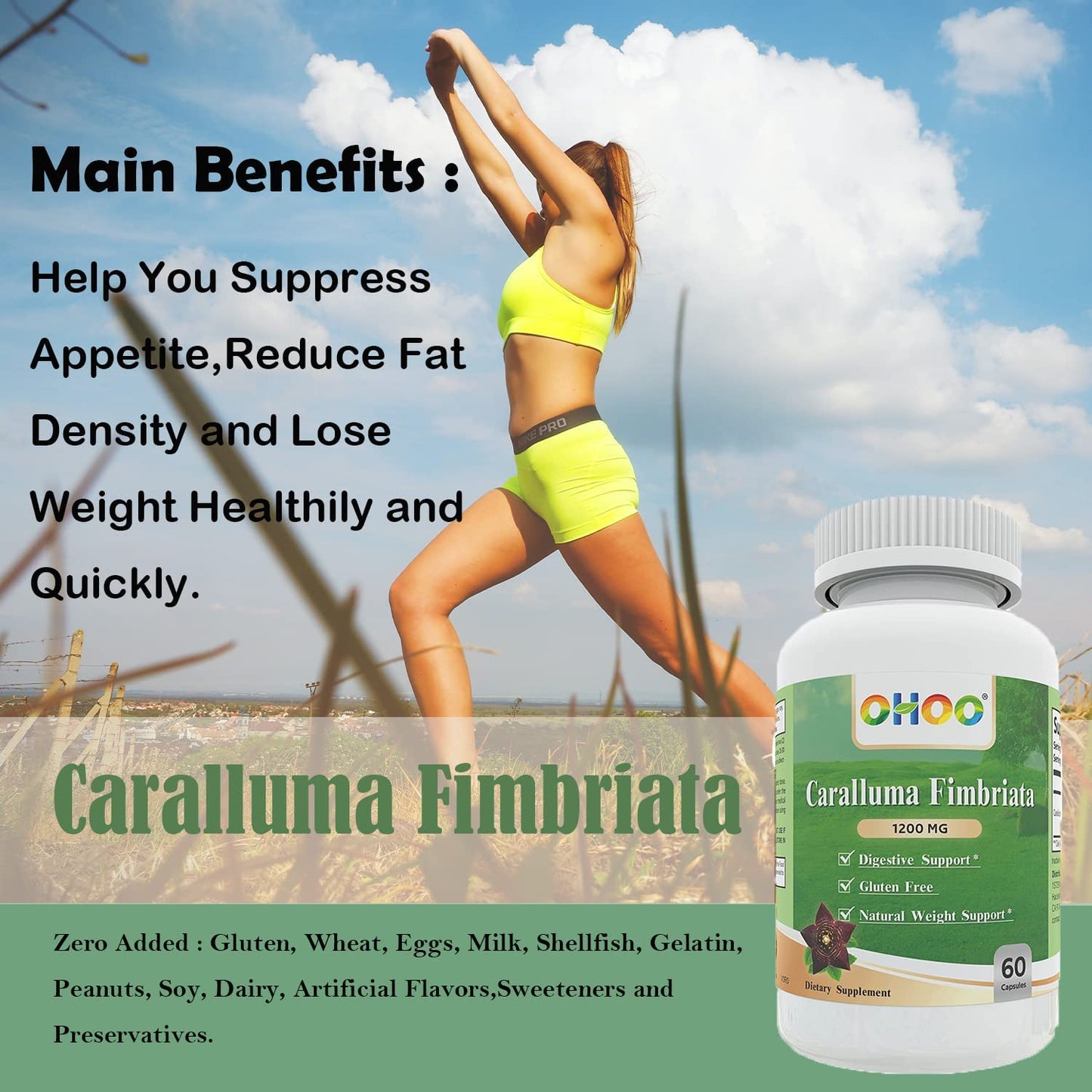Caralluma Fimbriata 1200mg – 60 Veggie Capsules