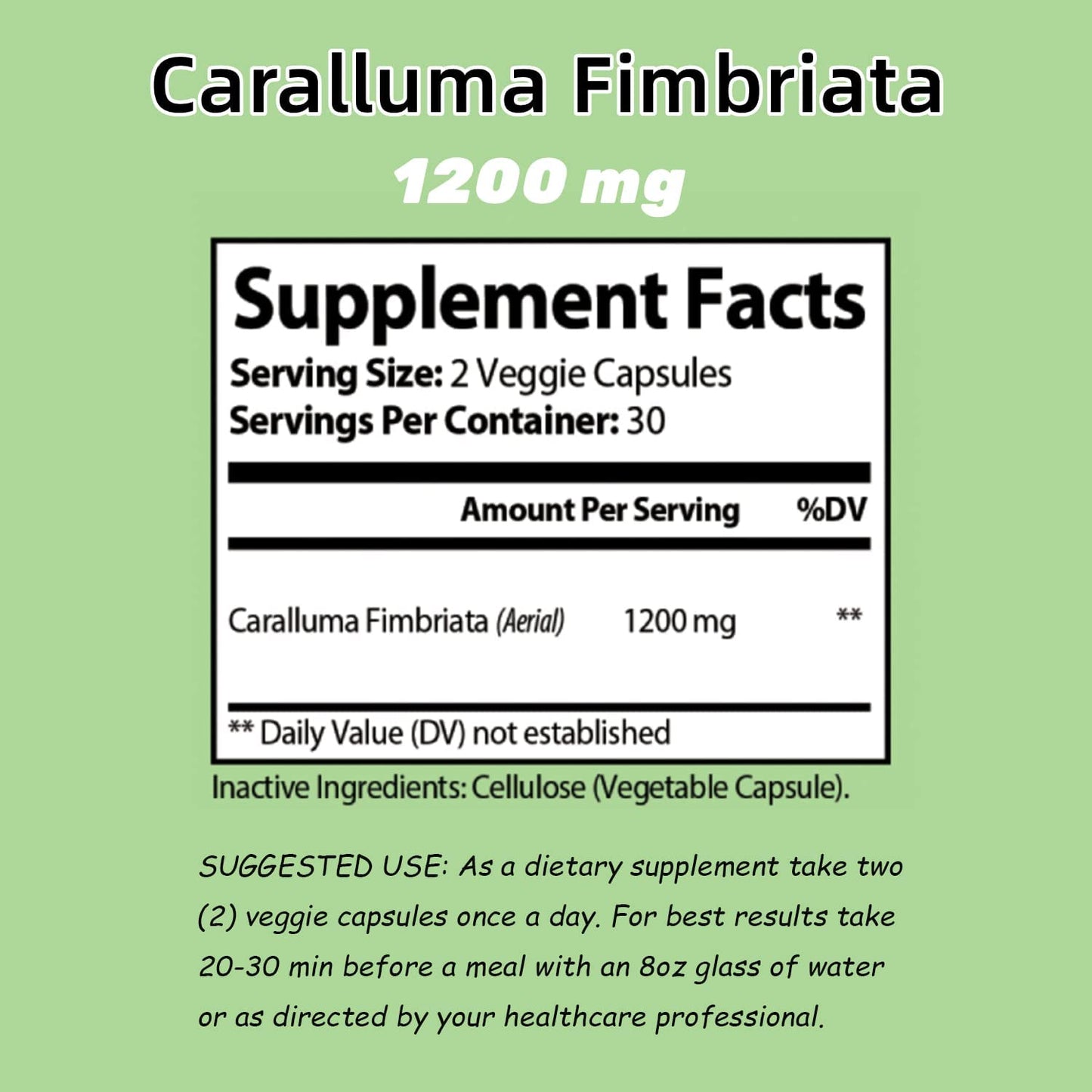 Caralluma Fimbriata 1200mg – 60 Veggie Capsules